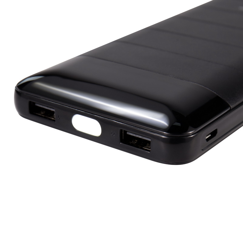 7800 mAh LED Digital Display Small Portable Charger External BATTERY Power Bank (Black)